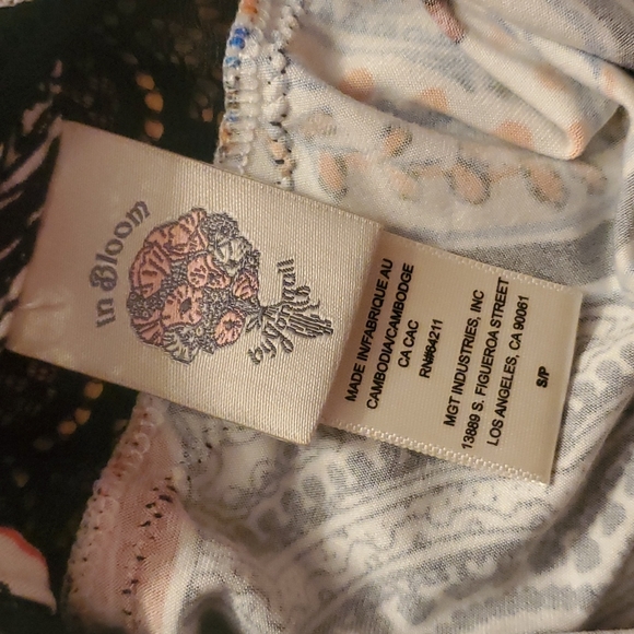 In Bloom by Jonquil Royal Paisley Print V Neck Dress or Nightie / Nightgown - Picture 3 of 5